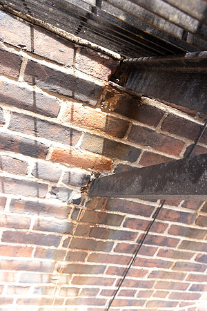 August 2021 - typical bracket at fire balcony bracket