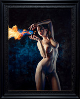 FireStarter - 40” x 30.5” Image Area - 48” x 39” framed - oil on canvas on board - framed in black and gold leafed Larson Juhl hardwood - available via Abend Gallery -   $8,250