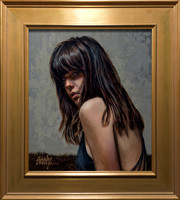 Masquerade - 15.5" x 13.5"  oil on canvas on board - 21.5" x 19.5" framed in Larsen Juhl Plein Air Gold Leaf - available at Abend Gallery - $4,000