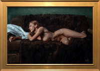 Winter Sash - 24” x 36” Image Area - 29” x 41” framed - oil on canvas on board - framed in Larsen Juhl Plein Air Gold Leaf - available at Abend Gallery - $7,300