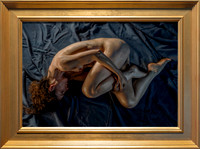 Kiera Tucked - oil on panel - 11" x 16" image area in 14.5" x 17.5" Larsen Juhl Plein Air Gold Leaf frame - available via Contact link in menu - $3000