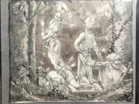 Old Prejudice - Middle Earth - Iron Crown Entertainment - Mixed Media on Layered Paper - 12" x 10" - $500