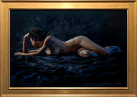 The Thinker - 24” x 36” Image Area - 29” x 41” framed - oil on canvas on board - framed in Larsen Juhl Plein Air Gold Leaf - available at Abend Gallery - $6,300
