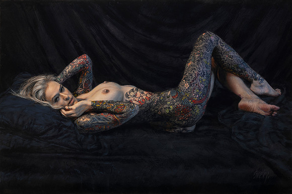Painted Lady - 24” x 36” Image Area - 29” x 41” framed - oil on canvas on board - framed in Larsen Juhl Plein Air Gold Leaf - available via Contact link in menu - $8,600