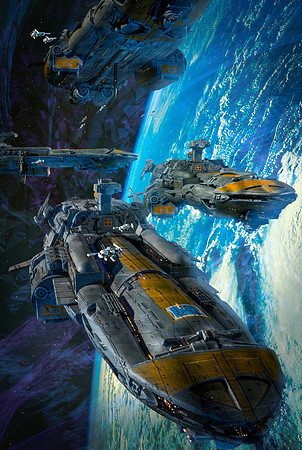Cobra Wars Trilogy - Baen Books - Timothy Zahn - Models by John Douglass