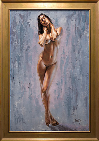 S~Curve, oil on canvas on board, 24"x36" image, 30"x42" framed in Larsen Juhl Plein Air Gold Leaf - available at Abend Gallery - $6300