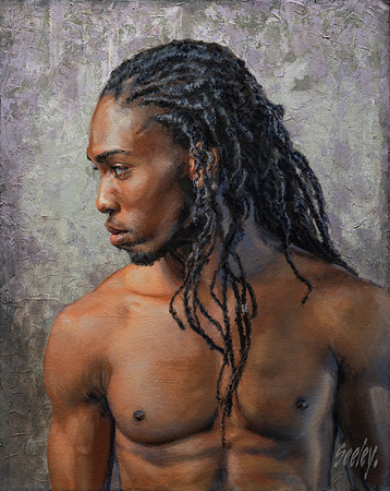 Reflection - 16.5" x 13" image area - 24.5" x 19" framed - oil on canvas on panel - framed in Larsen Juhl Plein Air Gold Leaf - available via Abend Gallery - $3,400