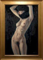 Brook wRapt - oil on panel - 30" x 20" image area in 36" x 26" Larsen Juhl Plein Air Gold Leaf frame - $4,600