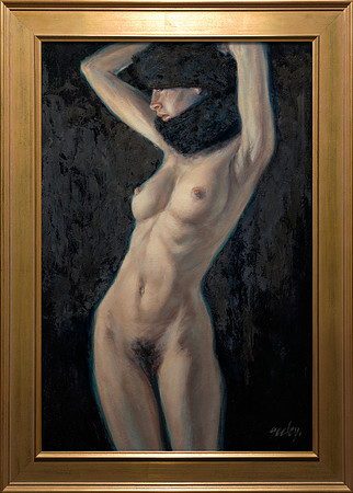Brook wRapt - oil on panel - 30" x 20" image area in 36" x 26" Larsen Juhl Plein Air Gold Leaf frame - $4,600