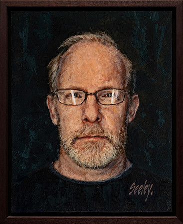 Self an Eye - 10" x 8" image area - 11.5" x 9.5" Framed - oil on canvas on board