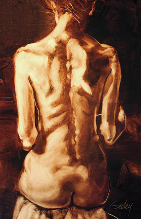Linda's Back - Oil on Board, 20" x 30"