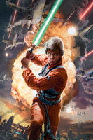 Star Wars: Rogue Leader - Done as a print for Star Wars Celebration IV, but used for the novel Luke Skywalker and the Shadows of Mindor - Del Rey / Lucasfilm - Matthew Stover