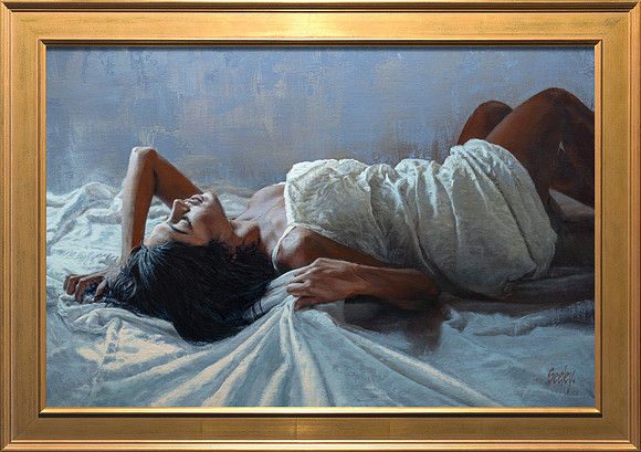 wRapt - 24” x 36” Image Area - 30” x 42” framed - oil on canvas on board - framed in Larsen Juhl Plein Air Gold Leaf - available via Contact link in menu - $6,300