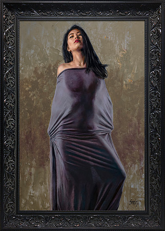 Shrouded - 36” x 24” Image Area - 41” x 29” framed - oil on canvas on board - framed in Larsen Juhl Gothic - available at Abend Gallery - $5,975