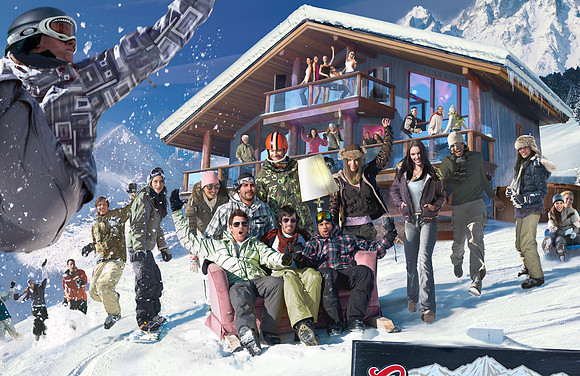 Coors Light Chalet detail