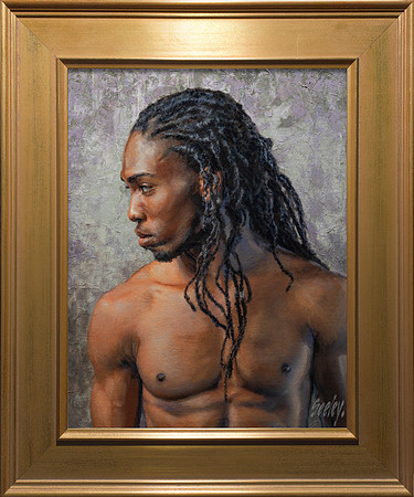Reflection - 16.5" x 13" image area - 24.5" x 19" framed - oil on canvas on panel - framed in Larsen Juhl Plein Air Gold Leaf - available via Contact link in menu - $3,400